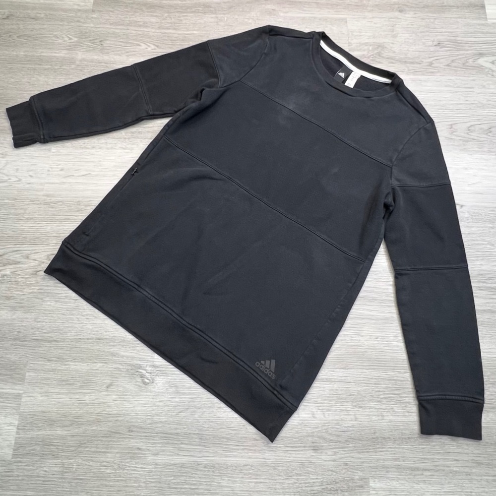 Adidas‎ Womens Sweatshirt Large Crewneck Pullover Long Sleeve Athleisure Black